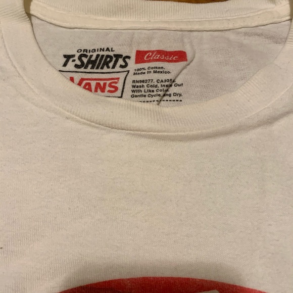 Vans off the wall LARGE white t-shirt rainbow logo - Picture 3 of 4